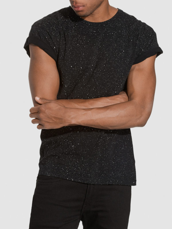 Black heather tee