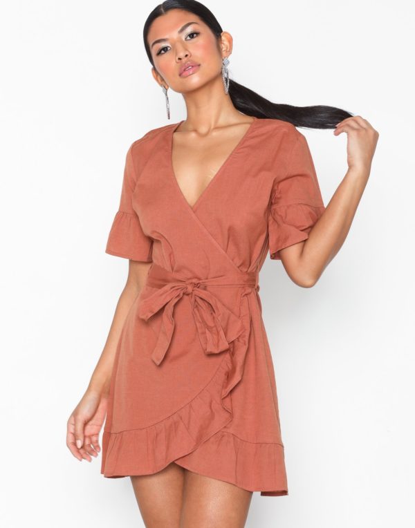Terracotta rosette dress